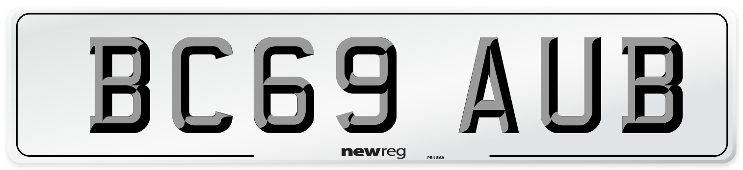 BC69 AUB Number Plate from New Reg